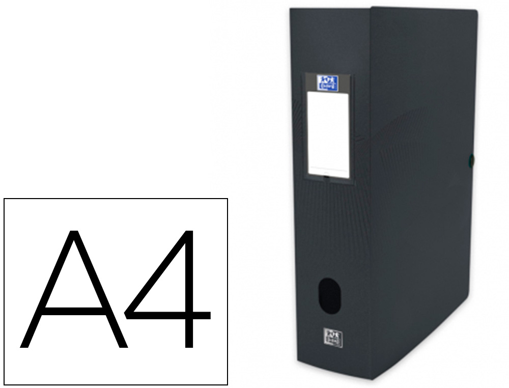 BOITE CLASSEMENT OXFORD OSMOSE POLYPROPYLENE A4       240X320MM DOS 80MM NOIR