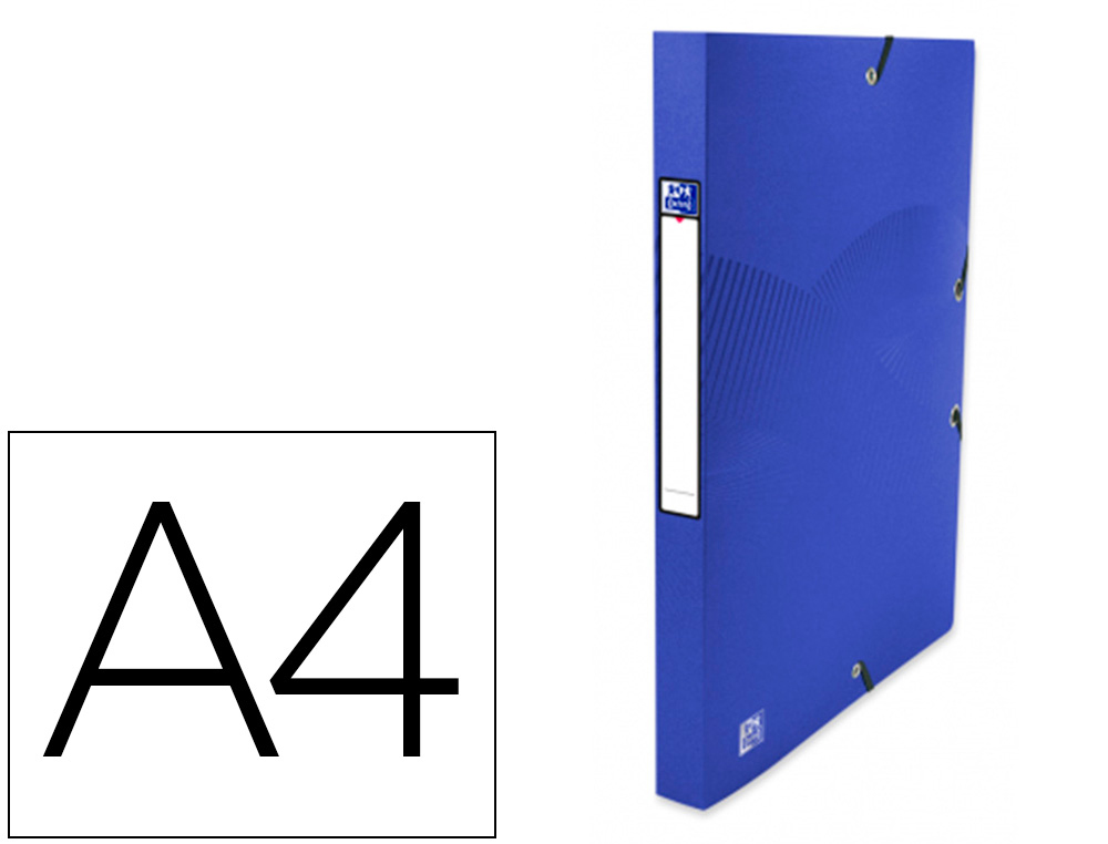 BOITE CLASSEMENT OXFORD OSMOSE POLYPROPYLENE A4       240X320MM DOS 25MM BLEU