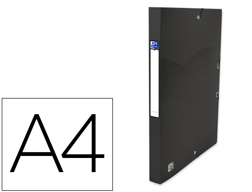 BOITE CLASSEMENT OXFORD OSMOSE POLYPROPYLENE A4       240X320MM DOS 25MM NOIR