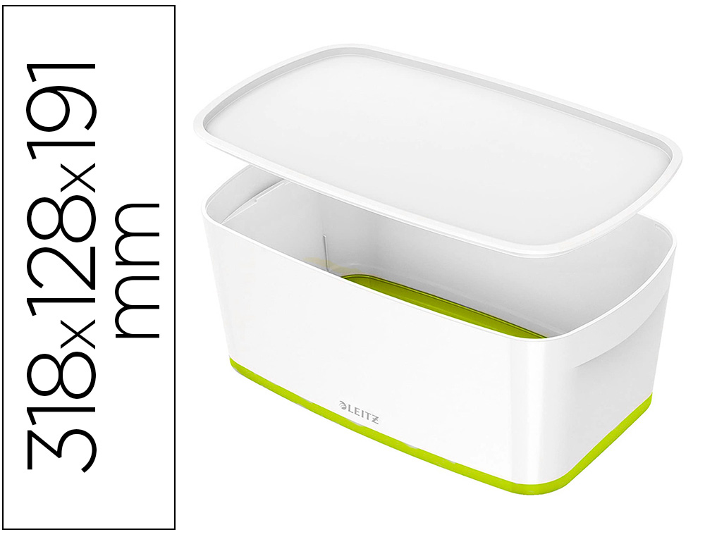 BAC RANGEMENT LEITZ MYBOX FORMAT A5 5L 318X128X3191MM   BLANC VERT