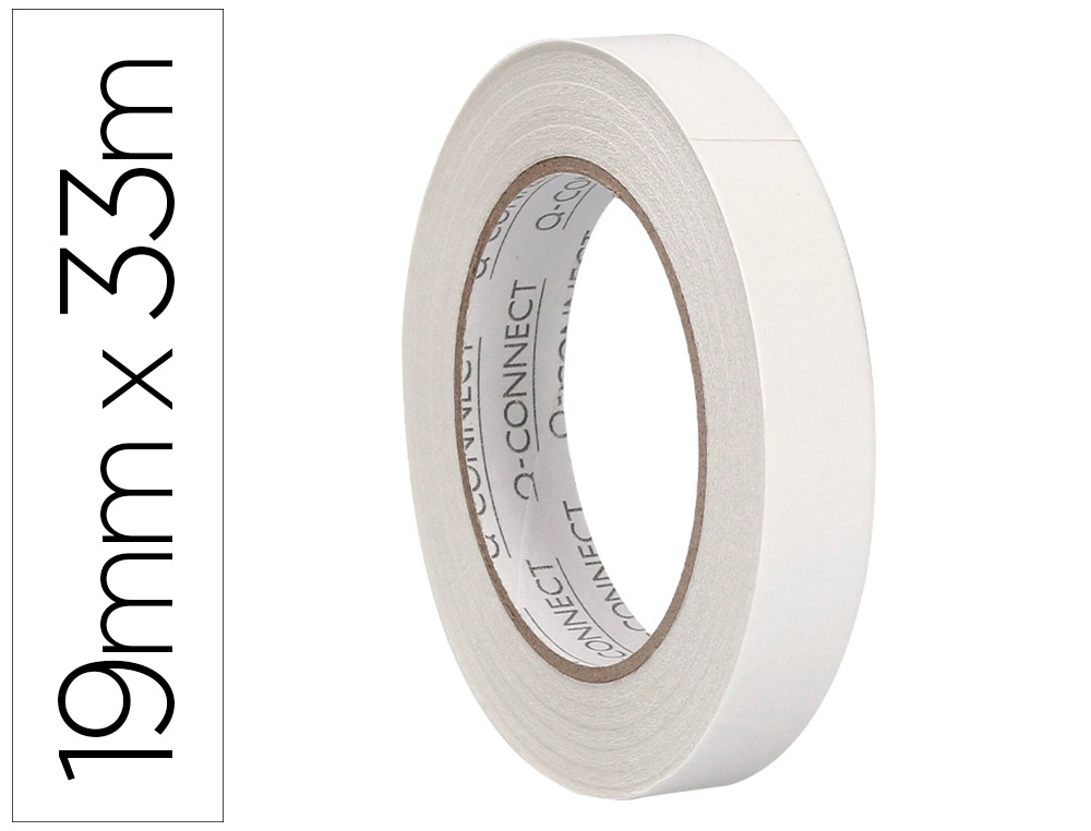 RUBAN ADHESIF Q-CONNECT DOUBLE FACE 33MX19MM
