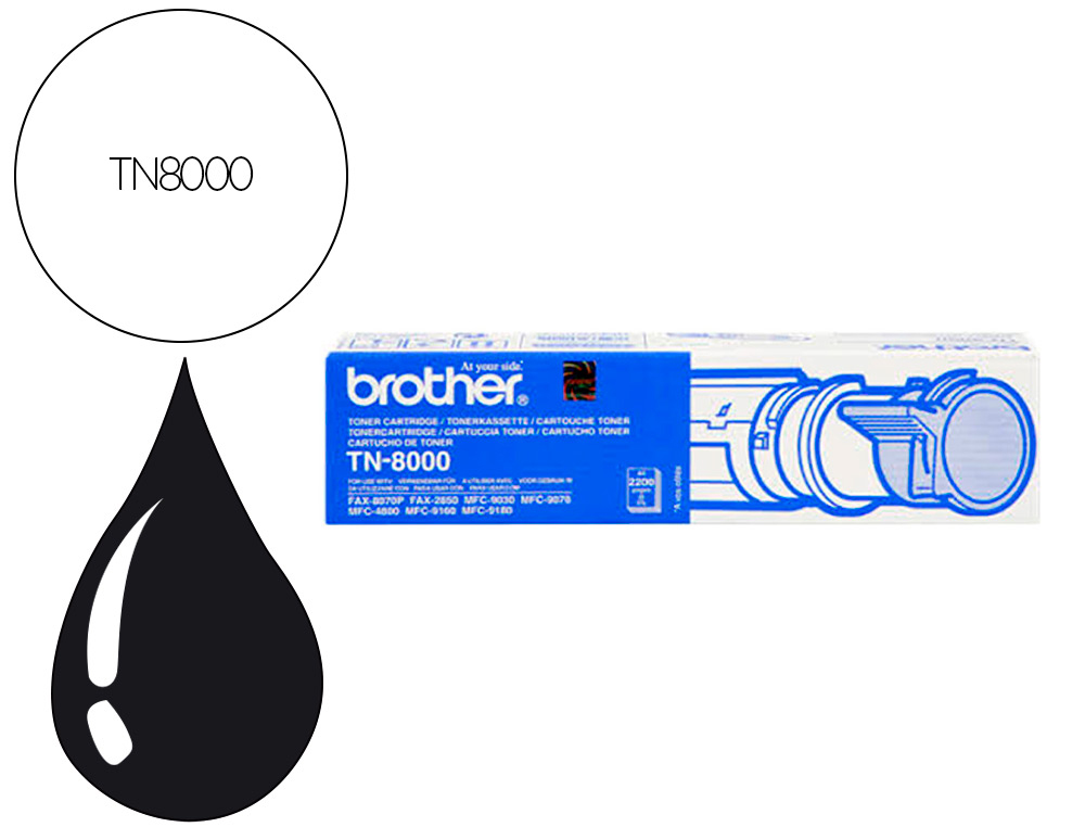 CARTOUCHE BROTHER TN8000 COULEUR NOIR 2200 PAG