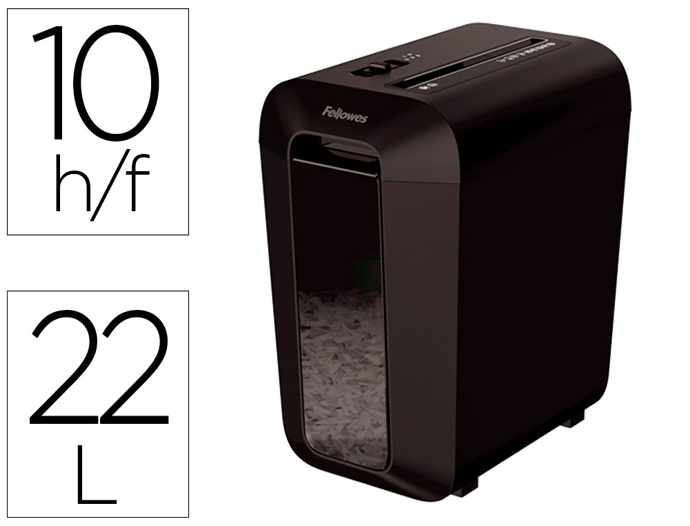 DESTRUCTEUR DE DOCUMENTS FELLOWES LX 65. CORBEILLE DE  22L
