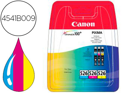 CARTOUCHE CANON JET D'ENCRE POUR IP4850 MG5150 5250 6150 8150 6250 MULTIPACK 3 COULEURS CYAN/MAGENTA/JAUNE