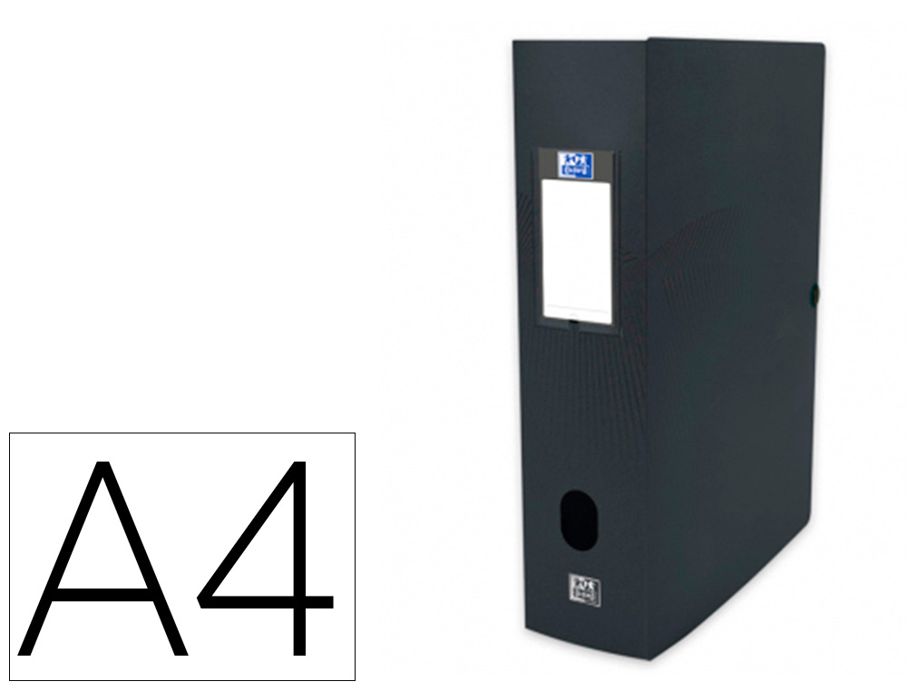 BOITE CLASSEMENT OXFORD OSMOSEPOLYPROPYLENE A4  DOS 10CM    240X320MM  OPAQUE  NOIR