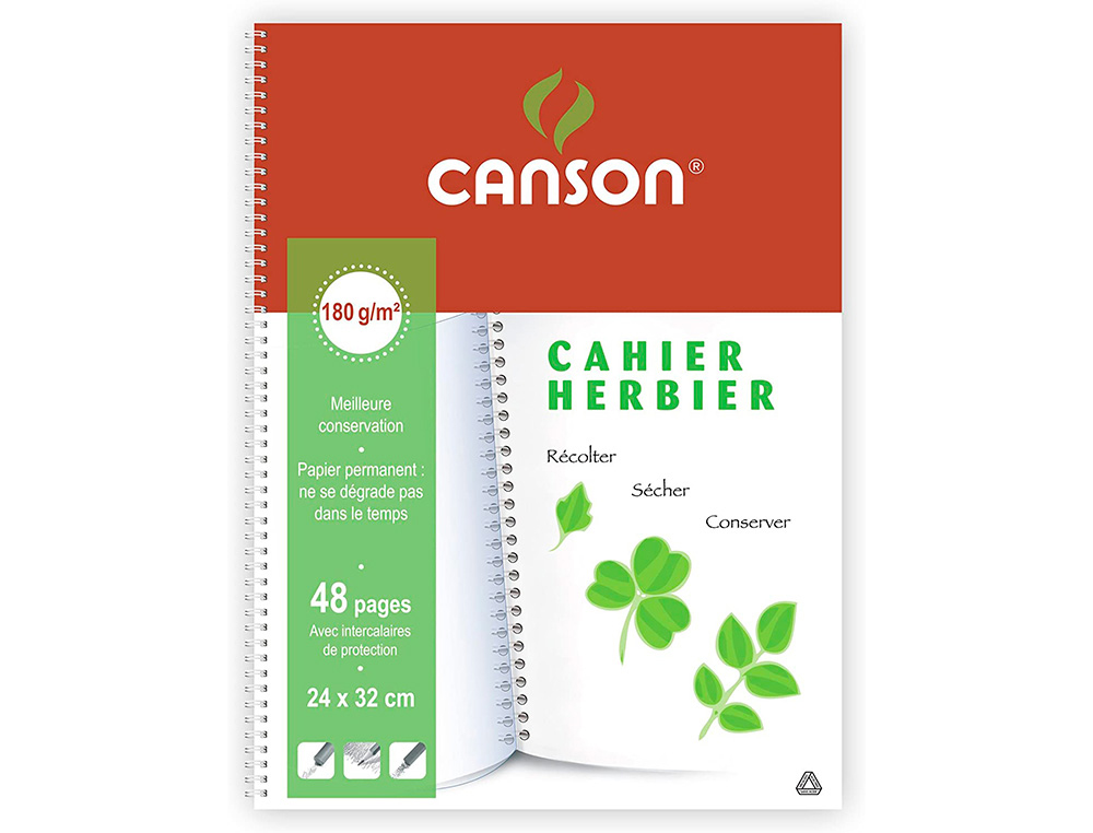 CAHIER HERBIER 24X32CM  48 PAGES  180G/M