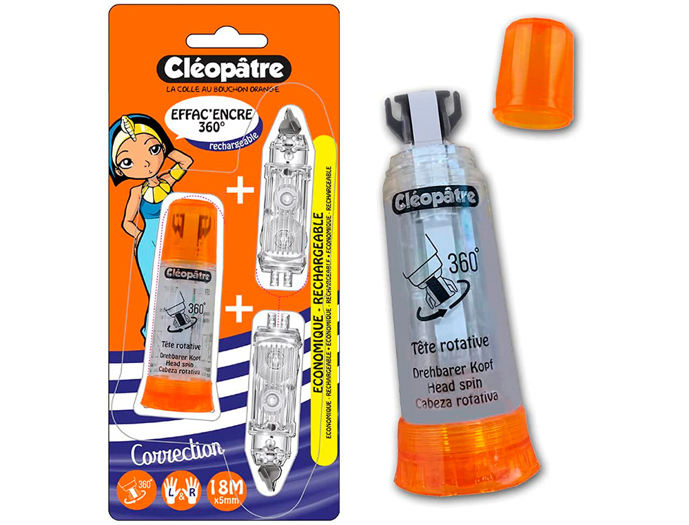 ROLLER CLEOPATRE DE CORRECTION 360  + 2 RECHARGES BLISTER DE 1