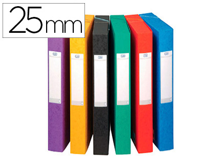 BOTE CLASSEMENT ELBA KANGOUROU BOSTON CARTE LUSTRE 600G 7/10E 240X320MM DOS 25MM TIQUETTE COLORIS ASSORTIS