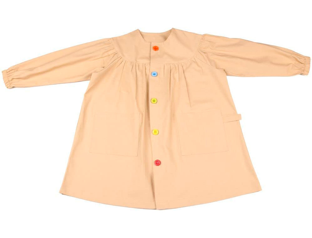 BLOUSE PEINTURE OZ INTERNATIONAL JUNIOR XS 6-8   ANS COTON COLORIS BEIGE
