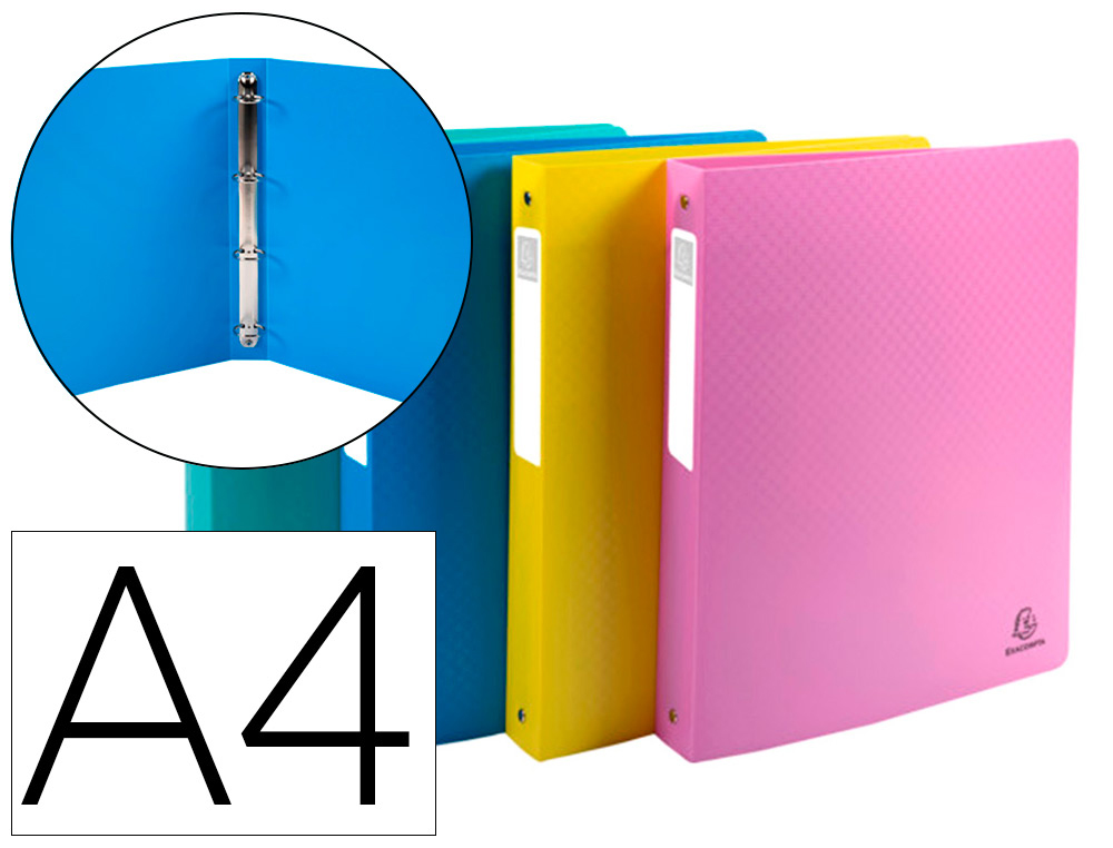 CLASSEUR 4 ANNEAUX EXACOMPTA FOREVER YOUNG POLYPROPYLENE   A4 4/30MM ASSORTIMENT