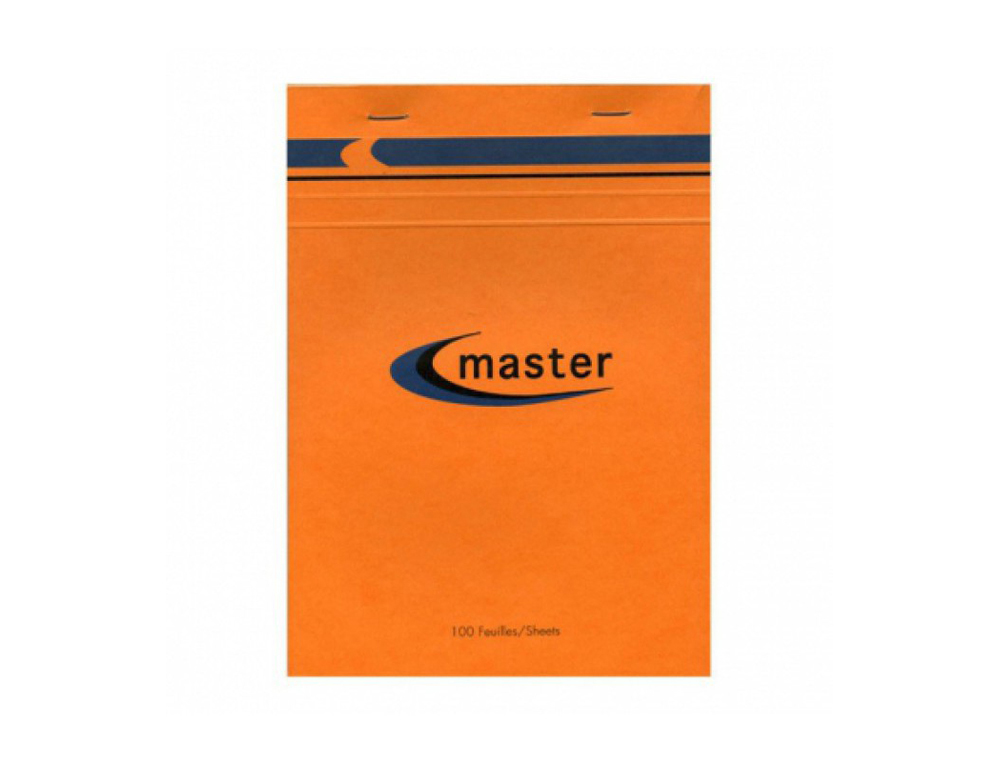 BLOC BUREAU MASTER A5 148X210MM AGRAFE EN-TETE 100F 70GR 5X5 ORANGE