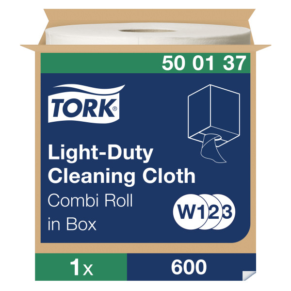 CHIFFON TORK W1/W2/W3 NETTOYAGE LEGER BLANC ROULEAU 600 UNITES