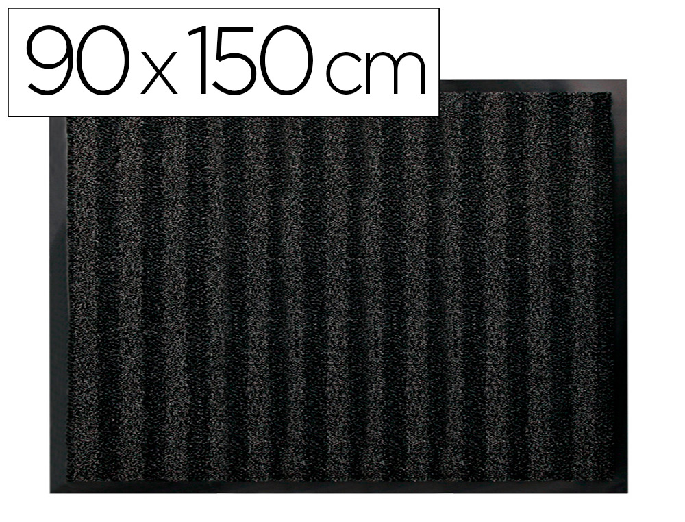 TAPIS SOL Q-CONNECT PREMIUM POUR INTERIEUR ANTIDERAPANT   FIBRE POLYPROPYLENE ET FEUTRE 90X150CM COLORIS GRIS
