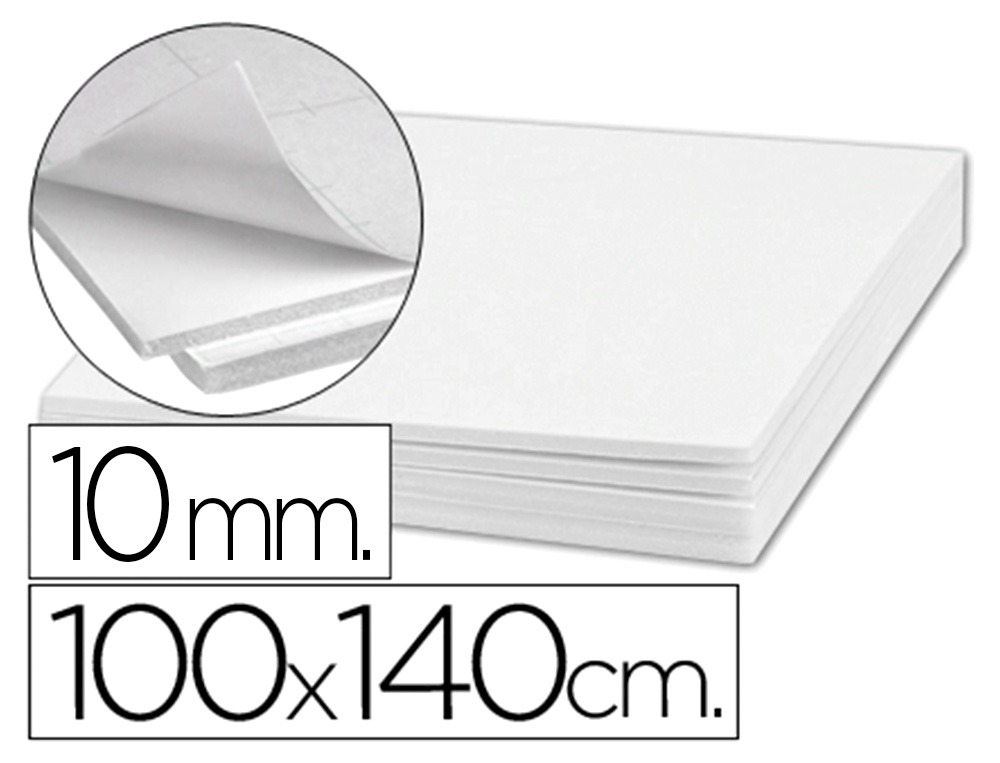 CARTON PLUME LIDERPAPEL DOUBLE-FACE 100X140CM         EPAISSEUR 10MM COLORIS BLANC