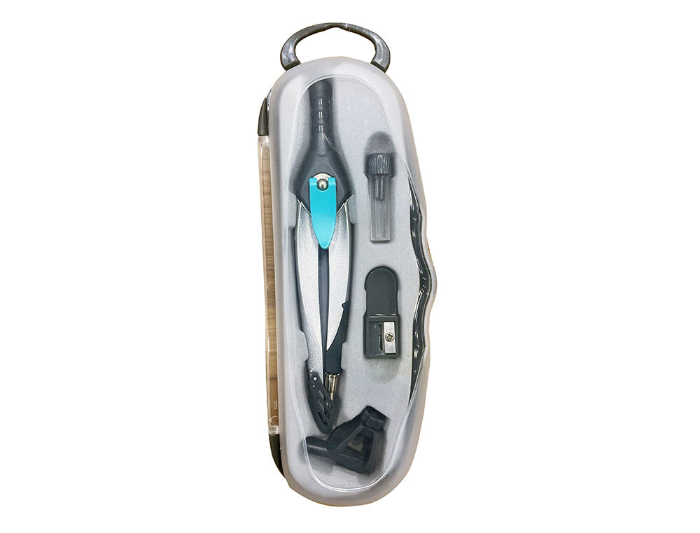 COMPAS LIDERPAPEL LOCK DEVICE ADAPTATEUR UNIVERSEL ET MINES COLORIS GRIS