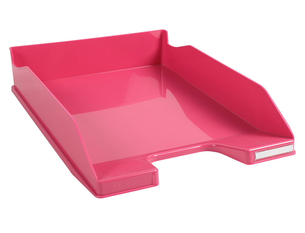 CORBEILLE COURRIER EXACOMPTA MIDI-COMBO IDERAMA SUPERPOSABLE VERTICALE/ESCALIER COLORIS FRAMBOISE BRILLANT