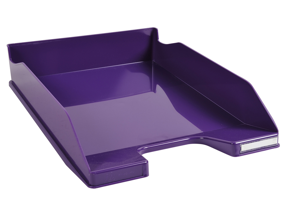 CORBEILLE COURRIER EXACOMPTA MIDI-COMBO IDERAMA SUPERPOSABLE VERTICALE/ESCALIER COLORIS VIOLET BRILLANT