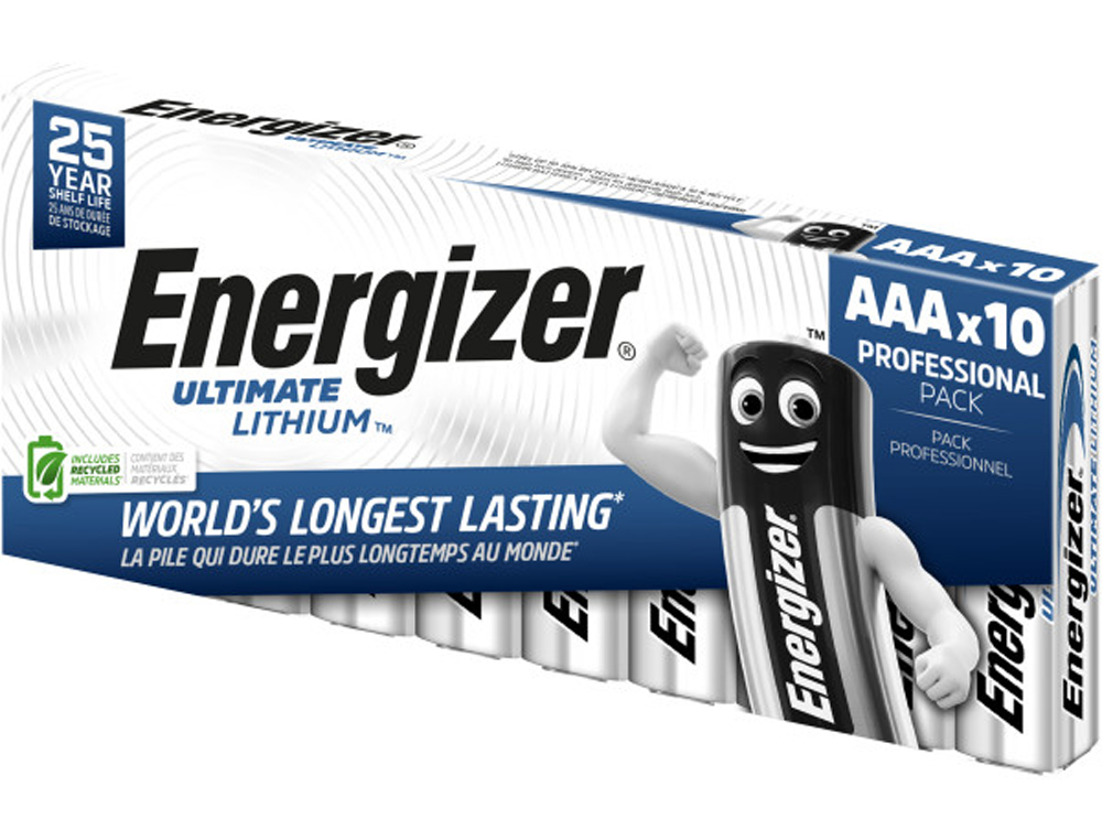 PILE ENERGIZER LITHIUM STANDARD AAA / L92 PAQUET 10  UNITES