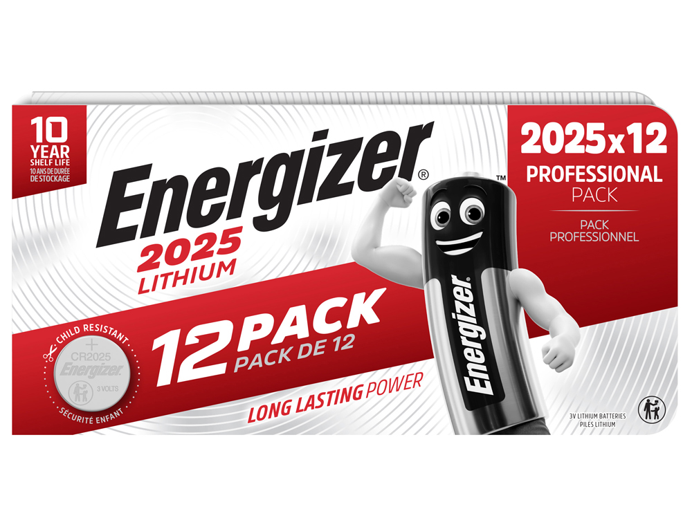 PILE ENERGIZER MINIATURE LITHIUM CR2025 BLISTER 12     UNITES