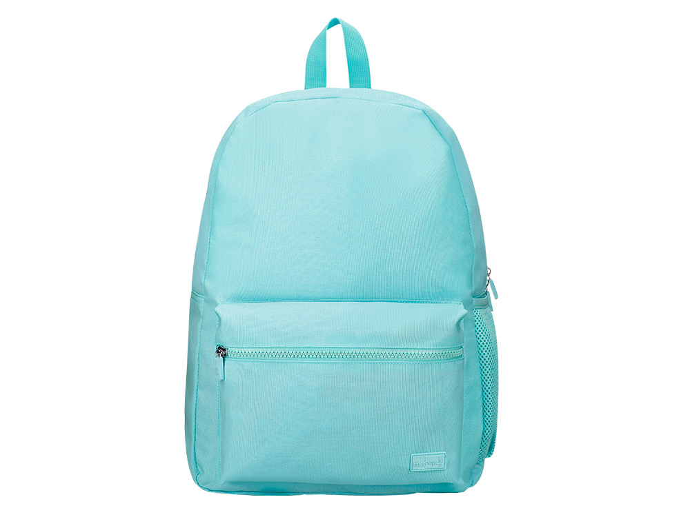 SAC A DOS LIDERPAPEL 1 COMPARTIMENT POCHE LATERALE   40X12,5X30CM COLORIS BLEU     CELESTE