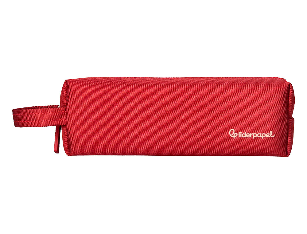 FOURRE-TOUT LIDERPAPEL 1 COMPARTIMENT AVEC ANSE 21X7CM COLORIS ROUGE