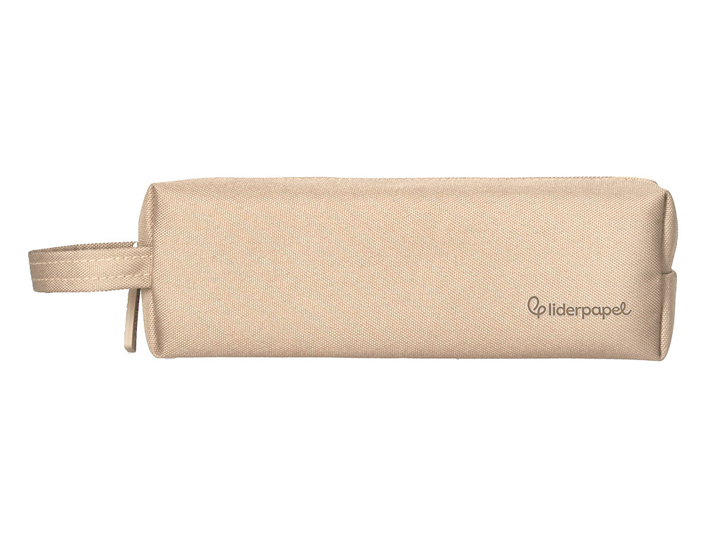 FOURRE-TOUT LIDERPAPEL 1 COMPARTIMENT AVEC ANSE 21X7CM COLORIS BEIGE
