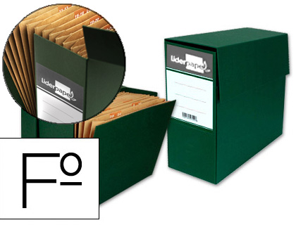 BOITE DE TRANSFERT LIDERPAPEL AVEC TRIEUR SUR L'OUVERTURE   LATERALE DOS 110MM            380X110X260MM COLORIS VERT