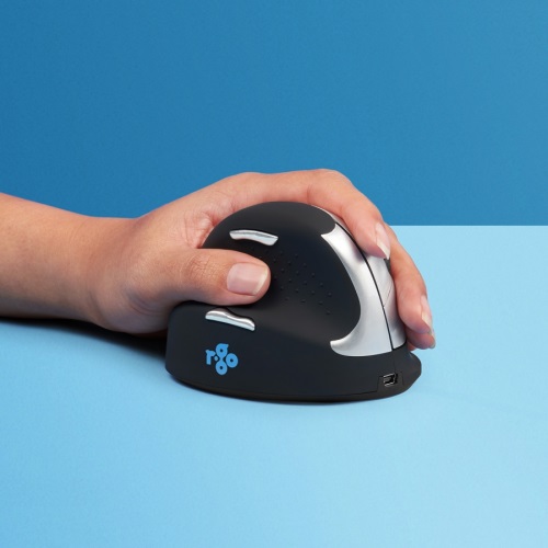 SOURIS ERGONOMIQUE R-GO VERTICALE HE BREAK SANS FIL   TAILLE MOYENNE GAUCHER        COLORIS NOIR