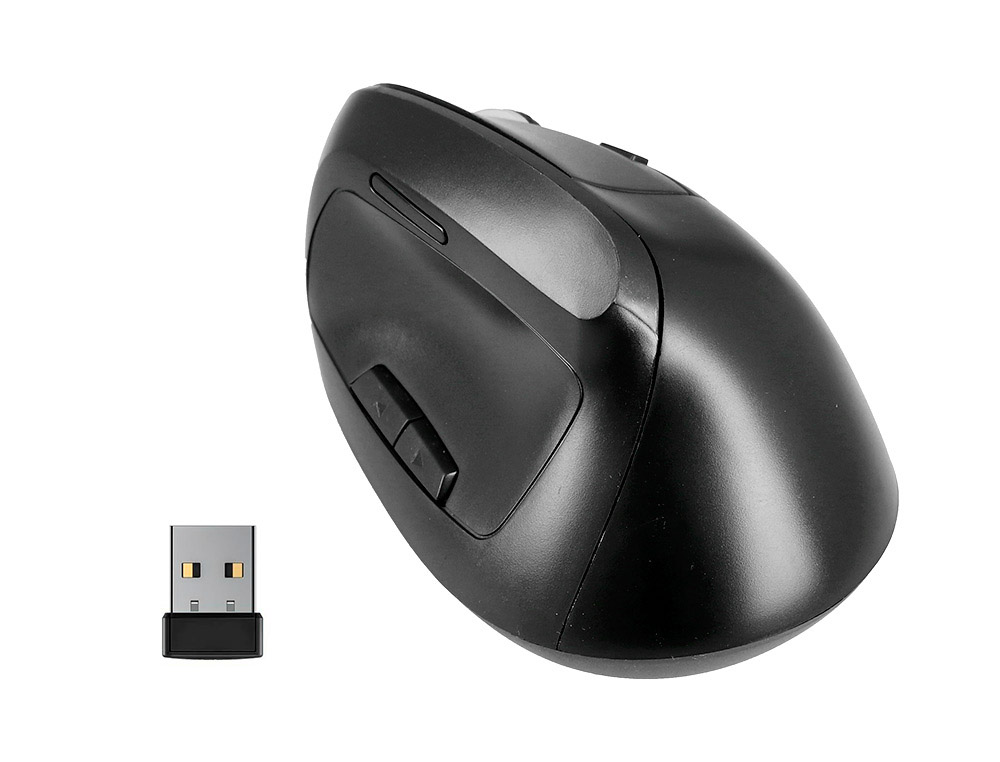 SOURIS Q-CONNECT OPTIQUE SANS FIL ERGONOMIQUE VERTICAL DPI  800/1200/1600 BATTERIE        RECHARGEABLE COLORIS NOIR