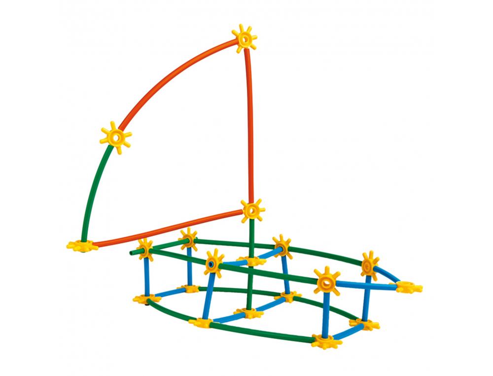 JEU DE CONSTRUCTION BAMBOUCHICOLOR 3 DIMENSIONS   NATHAN 268 PIECES
