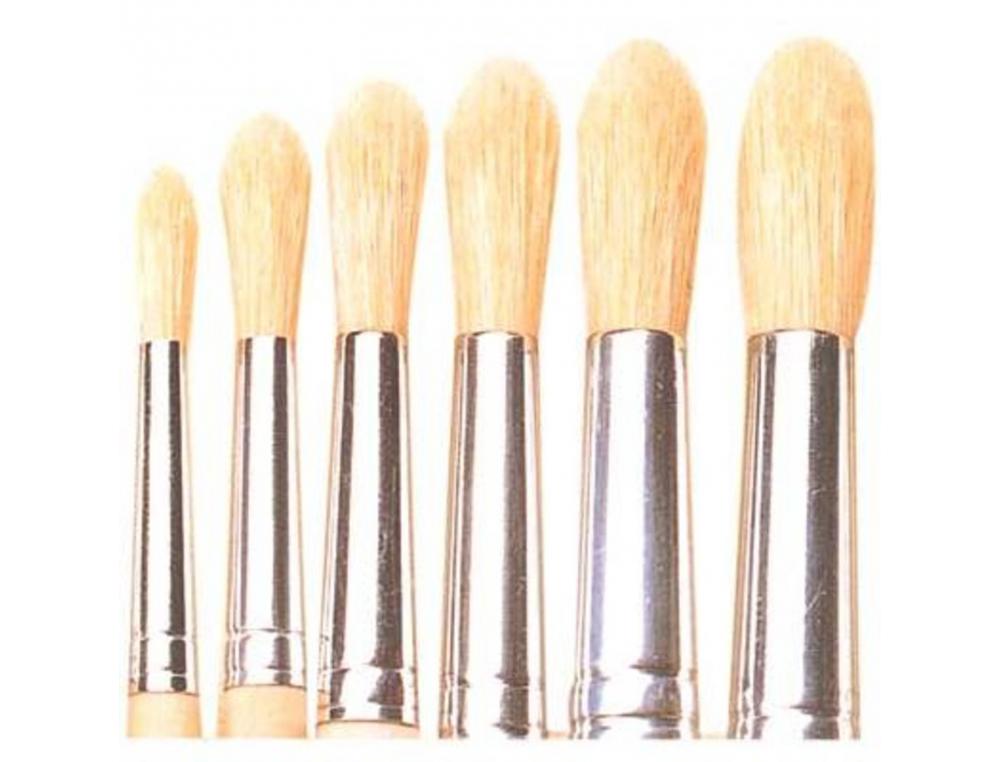 BROSSE RONDE O'COLOR POILS SOIE BLANCHE N 10 UTILISATION SCOLAIRE LOT 10 UNITES