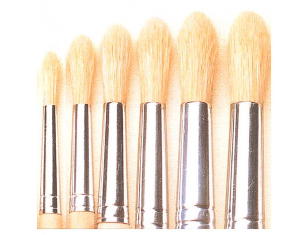 BROSSE RONDE O'COLOR POILS SOIE BLANCHE N 16 UTILISATION SCOLAIRE LOT 10 UNITES