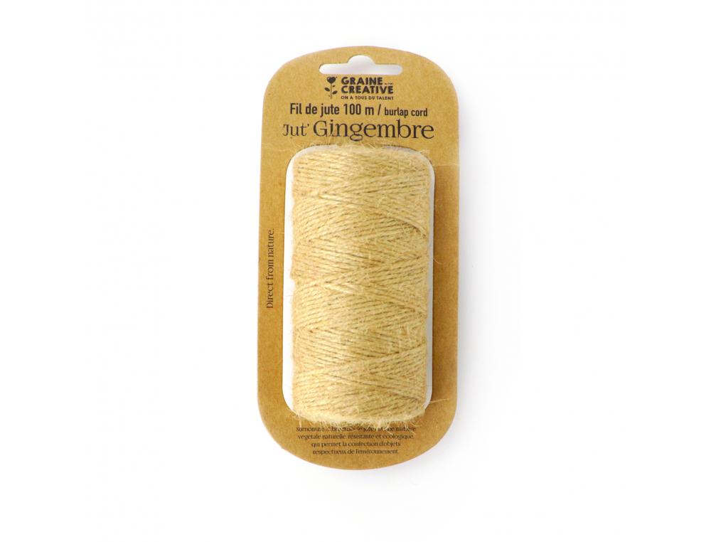 BOBINE FICELLE EN JUTE GRAINE CREATIVE 100M COLORIS NATUREL