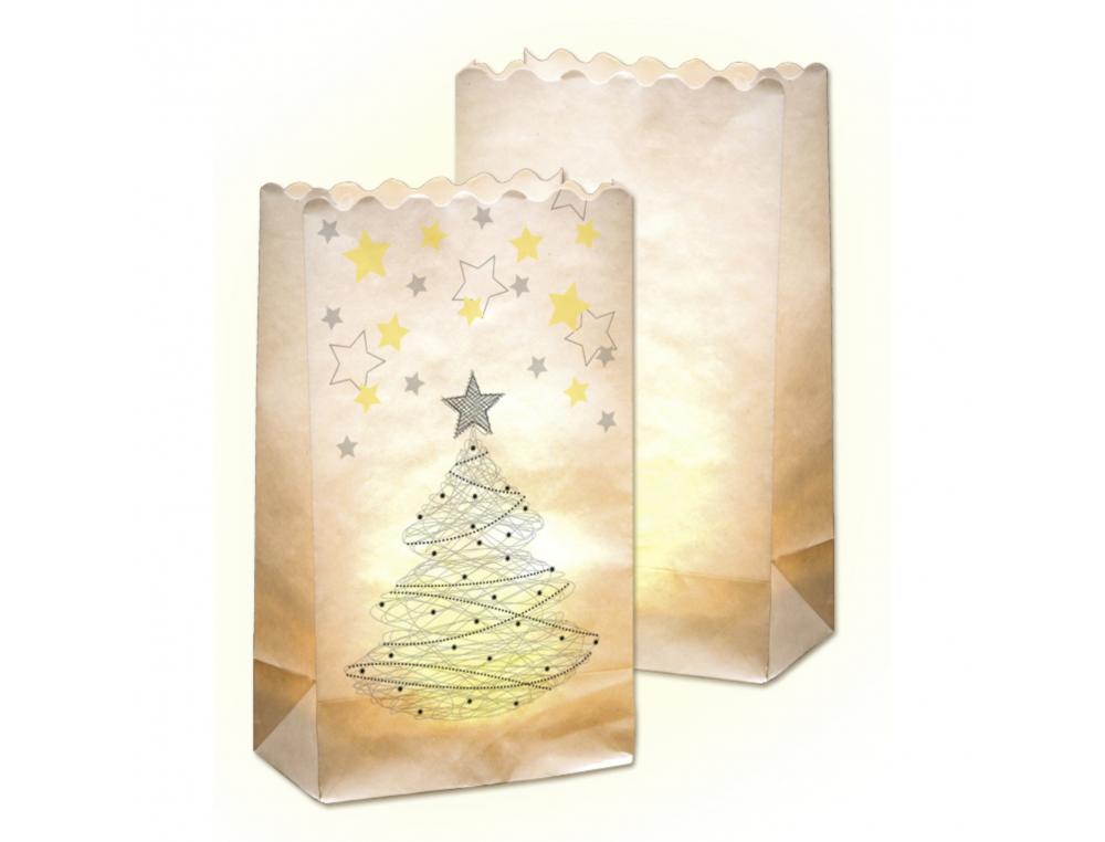 LOT PHOTOPHORES FOLIA PAPIER 19X11,5X7CM
