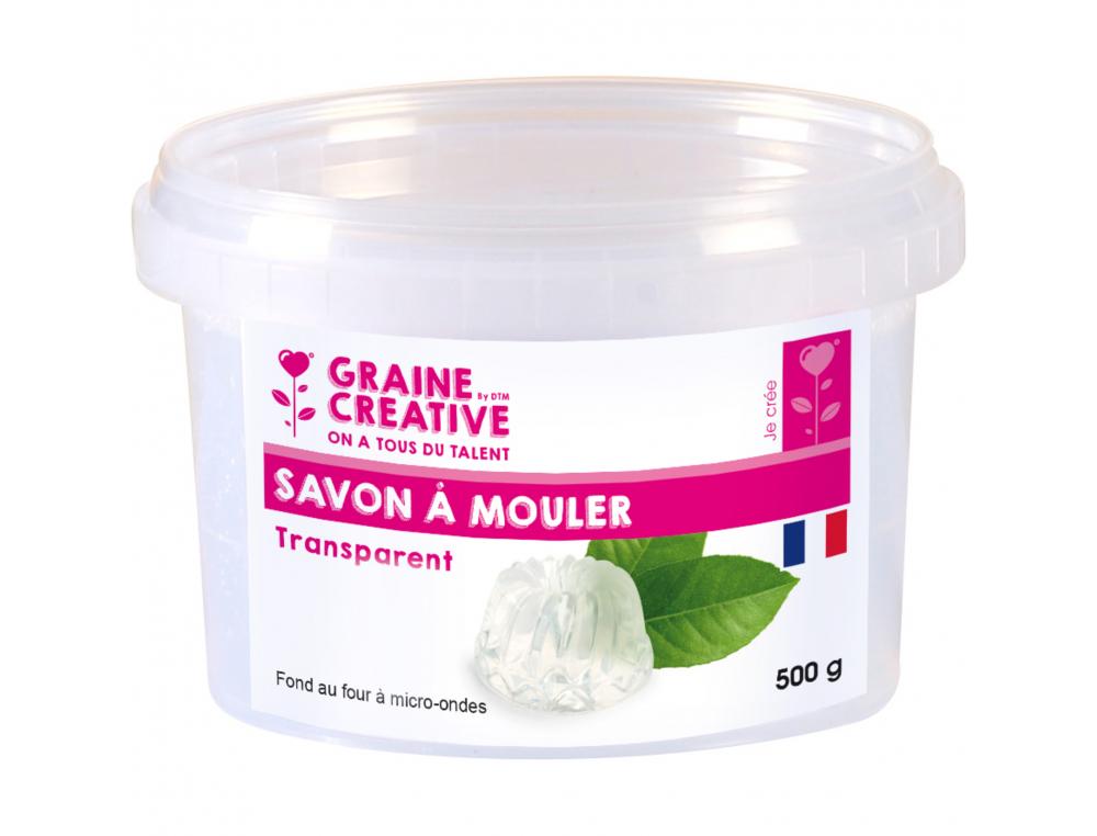 BLOC DE SAVON TRANSPARENT GRAINE CREATIVE 500G MICRO    ONDES