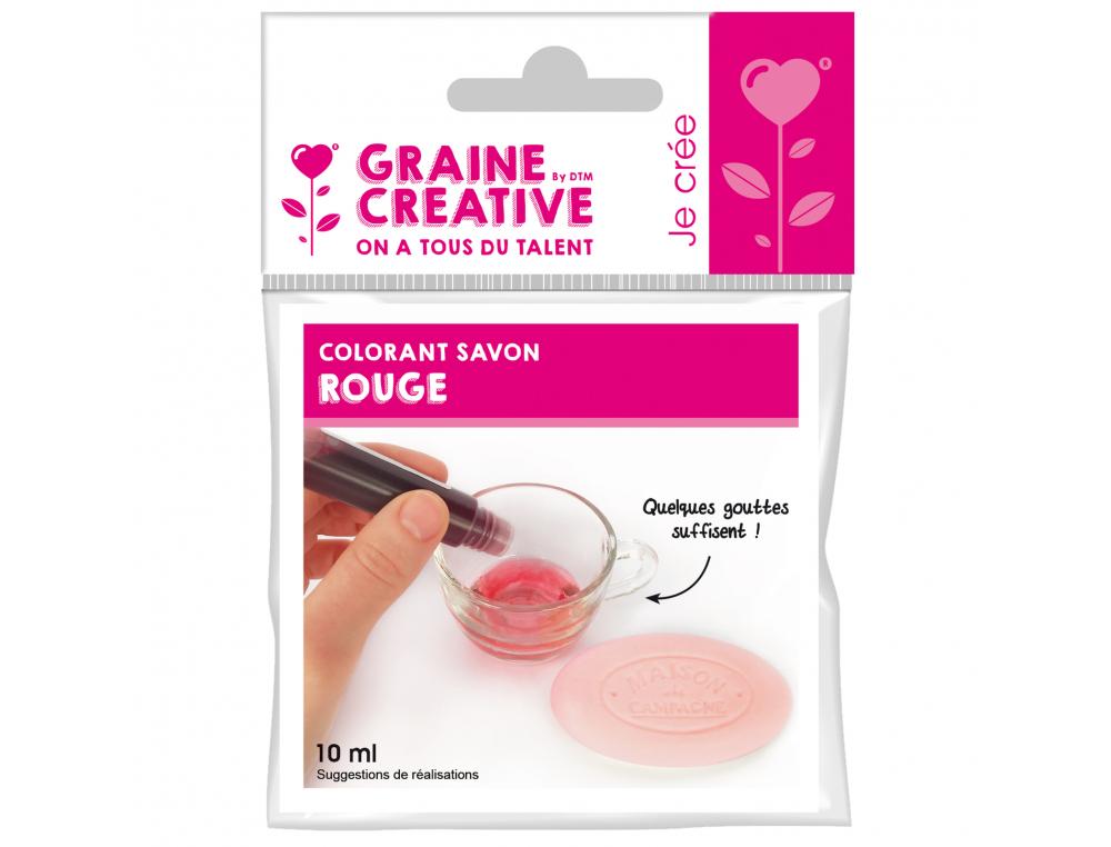 COLORANT CONCENTRE GRAINE CREATIVE DOSE POUR 500G DE    SAVON COLORIS ROUGE