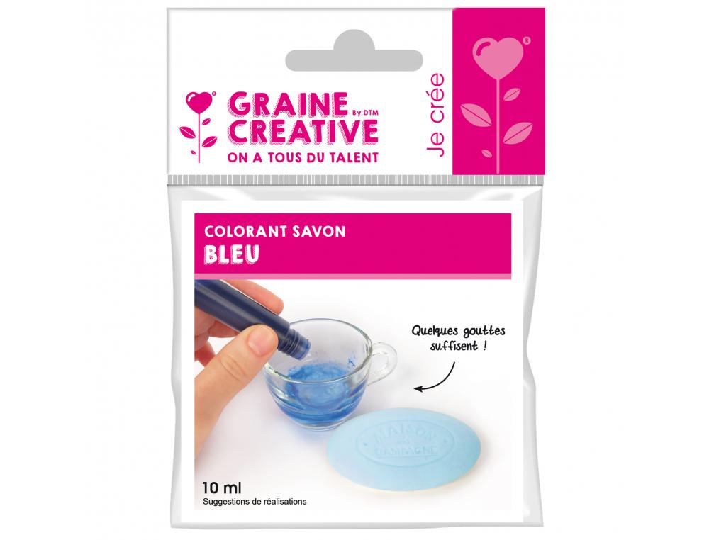 COLORANT CONCENTRE GRAINE CREATIVE DOSE POUR 500G DE    SAVON COLORIS BLEU