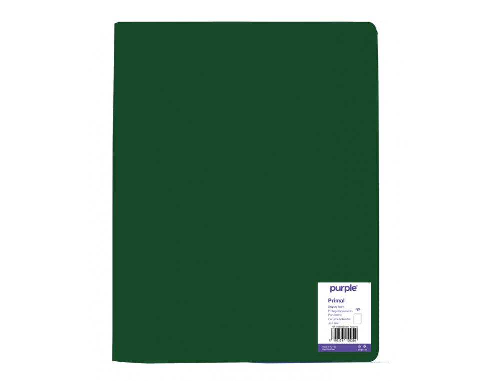PROTEGE DOCUMENTS OFFICE PLAST COUVERTURES SOUPLES ET  SEMI RIGIDES QUALITE PP LISSE 30 MICRONS 120 VUES COL VERT