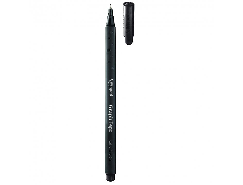 FEUTRE ECRITURE MAPED GRAPH PEPS TRIANGULAIRE POINTE FINE 0,4MM COLORIS NOIR