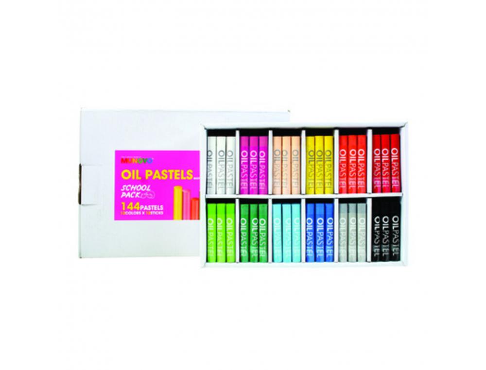 CLASSPACK PASTELS A L'HUILE RONDS OZ MUNGYO 144 UNITES    COLORIS ASSORTIS