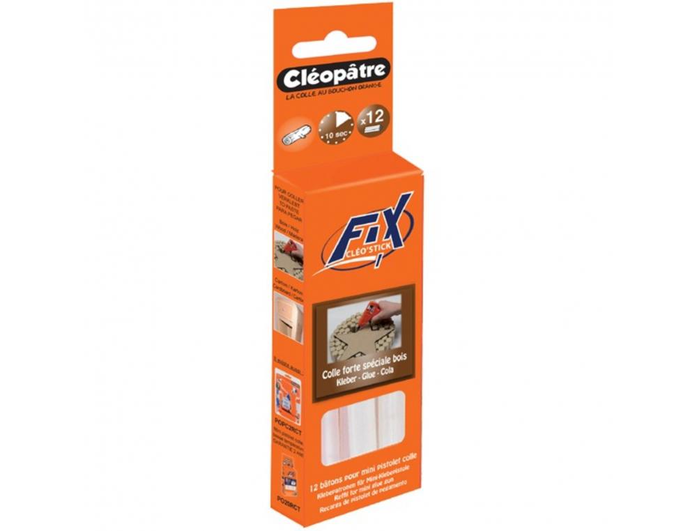 COLLE CLEOPATRE SPECIAL BOIS POUR PISTOLET A COLLE         BATONNET DIAMETRE 7MM LOT DE  12 UNITES