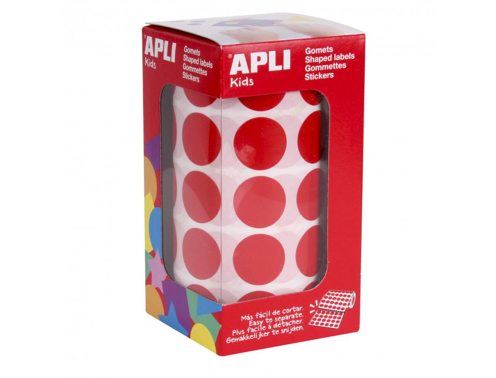 GOMMETTE APLI RONDE 20MM COLORIS ROUGE ROULEAU 1770    UNITES