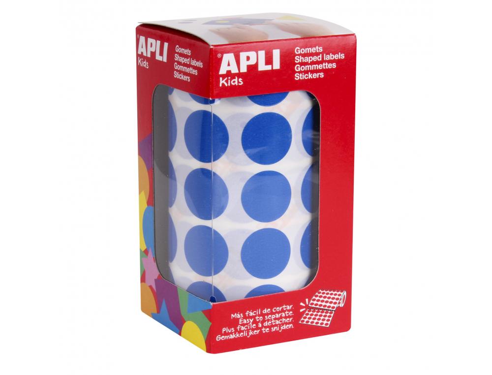 GOMMETTE APLI RONDE 20MM COLORIS BLEU ROULEAU 1770     UNITES