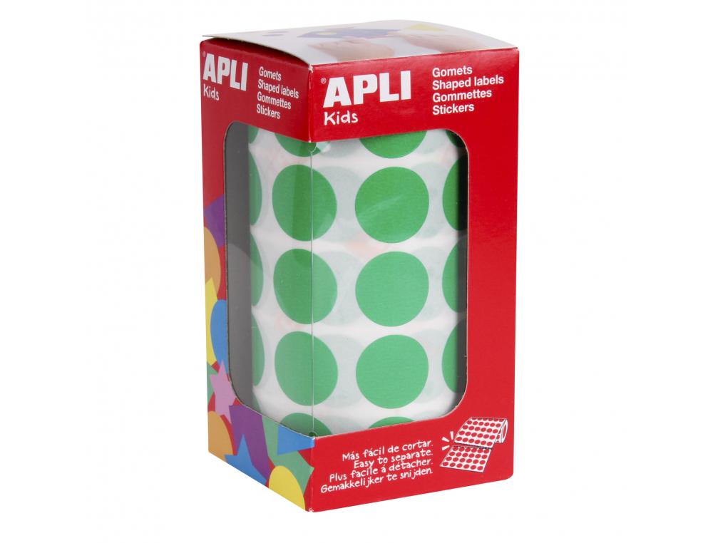 GOMMETTE APLI RONDE 20MM COLORIS VERT ROULEAU 1770     UNITES