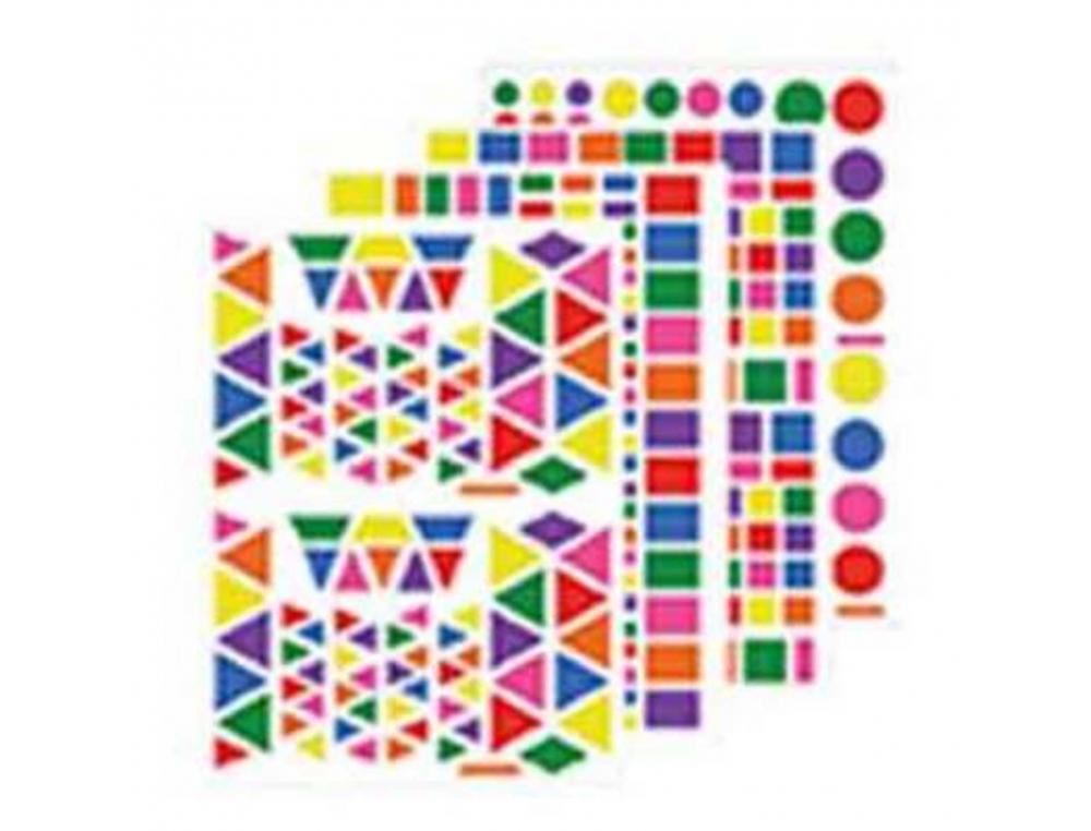 GOMMETTE APLI ECHENILLEES COULEURS ET FORMES ASSORTIES  6900 UNITES