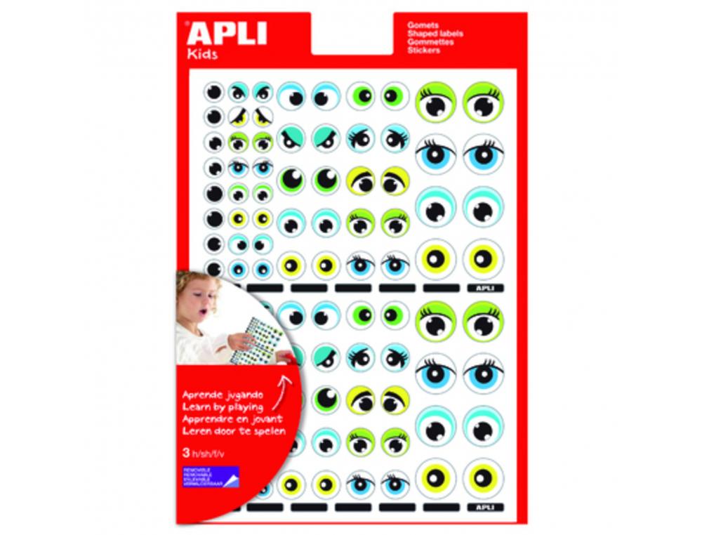 GOMMETTE APLI YEUX RONDS BLEU/VERT 312 UNITES