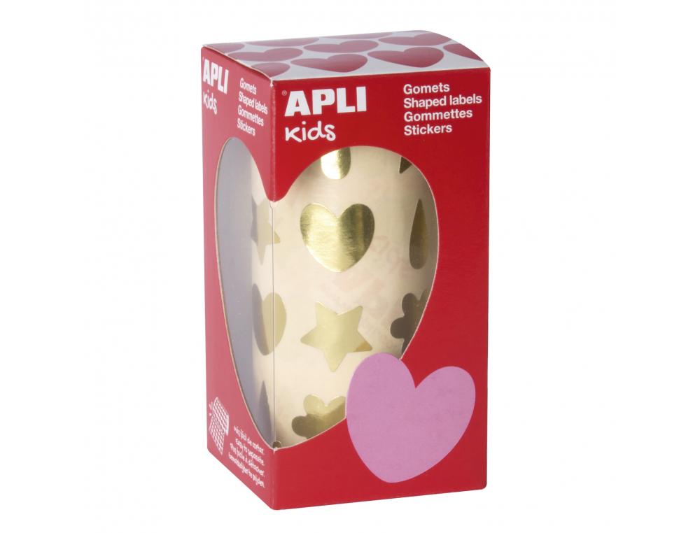GOMMETTE APLI FESTIVE ASSORTIE COLORIS OR ROULEAU   720 UNITES