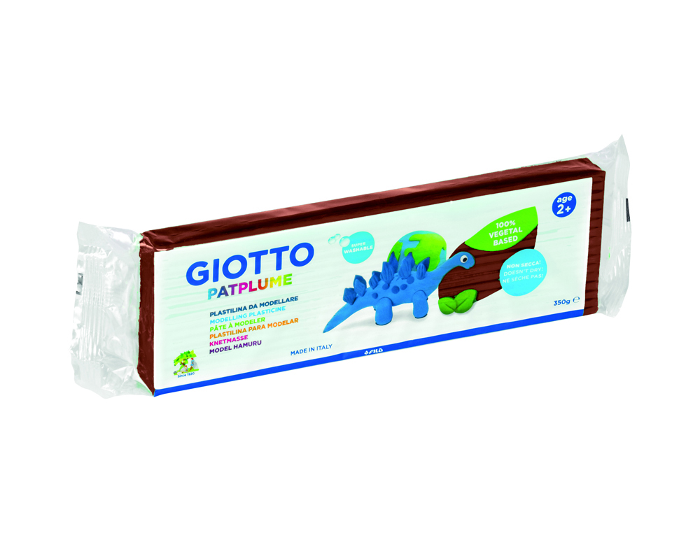 PATPLUME GIOTTO MATIERE VEGETALE SOUPLE NE SECHE PAS  PAIN PREDECOUPE 350G COLORIS  MARRON