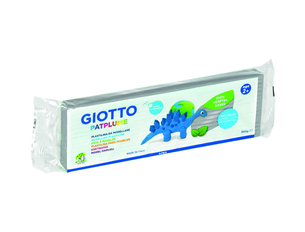 PATPLUME GIOTTO MATIERE VEGETALE SOUPLE NE SECHE PAS  PAIN PREDECOUPE 350G COLORIS  ARGENT