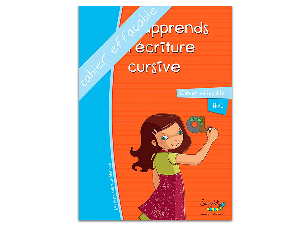 CAHIER APPRENTISSAGE HAMELIN SERPODILE J APPRENDS L        ECRITURE CURSIVE A5 50 PAGES  AVEC STYLO